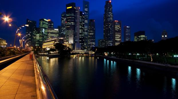 singapore, city, light Wallpaper