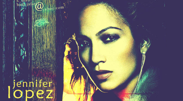 Singer Jennifer Lopez Art Wallpaper 3440x1440 Resolution