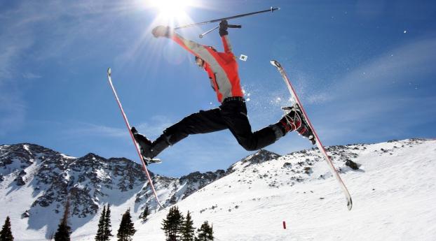 skier, skiing, stick Wallpaper 1200x1920 Resolution