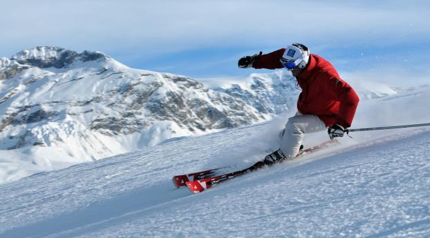 skiing, freeride, slopes Wallpaper
