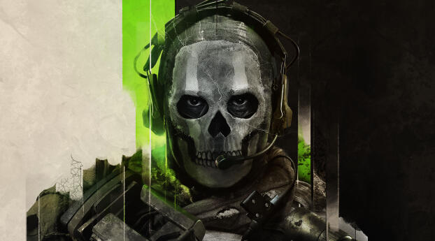 Skull Call Of Duty Modern Warfare 4k Wallpaper 3040x1080 Resolution