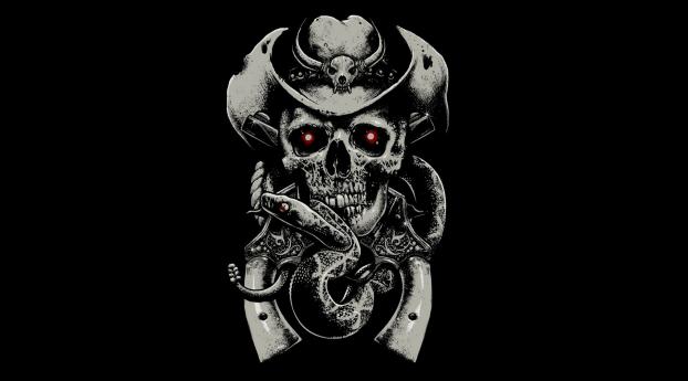 skull, fear, hat Wallpaper 2160x3840 Resolution