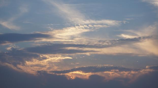 sky, clouds, sunset Wallpaper
