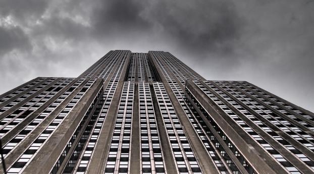 skyscraper, new york city, empire state building Wallpaper 640x960 Resolution
