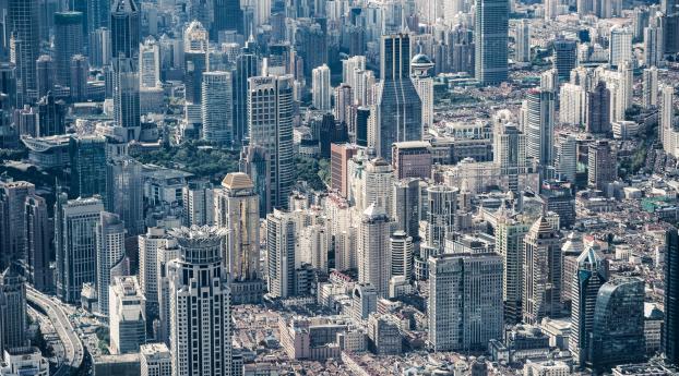 skyscrapers, metropolis, buildings Wallpaper 320x240 Resolution