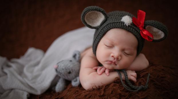 Sleeping Baby 4k Photography Wallpaper