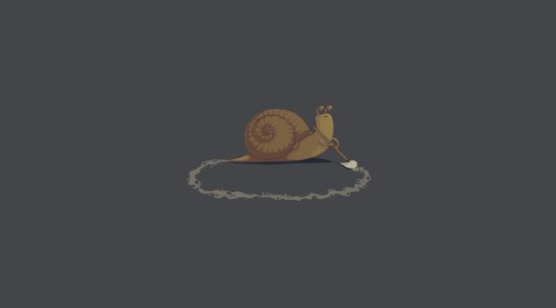 Snail Minimal Wallpaper 1280x2120 Resolution