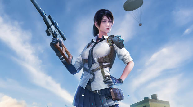 Sniper Girl Playerunknowns Battlegrounds Wallpaper 1080x2316 Resolution