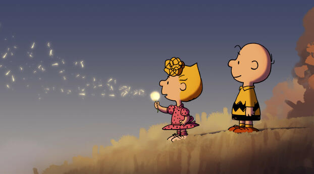 Snoopy Presents Charlie Brown Apple Movie Wallpaper 2560x1024 Resolution