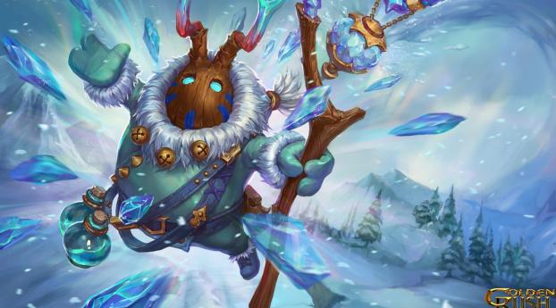 snow mage, golden rush, art Wallpaper