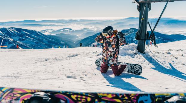 snowboarder, snowboarding, mountain Wallpaper 1280x720 Resolution
