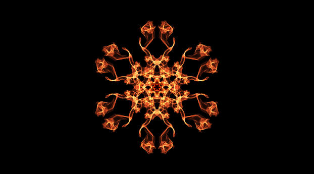 Snowflake Burning Wallpaper 2300x1080 Resolution