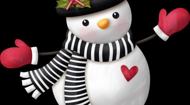 snowman, scarf, hat Wallpaper 800x1280 Resolution