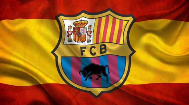 soccer, flag, fc barcelona Wallpaper 2560x1024 Resolution
