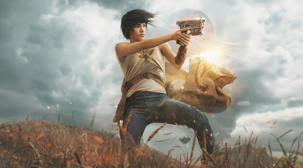 Sofia Boutella as Kora In Rebel Moon Part One A Child Of Fire Wallpaper 1200x480 Resolution