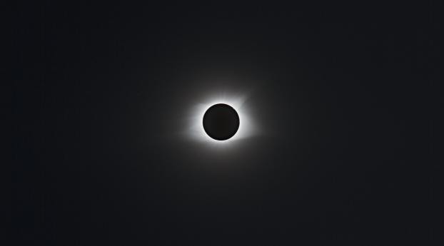 Solar Eclipse Monochrome Wallpaper 480x854 Resolution