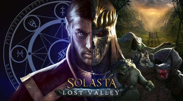 Solasta Crown of the Magister Gaming Poster Wallpaper 2048x2048 Resolution