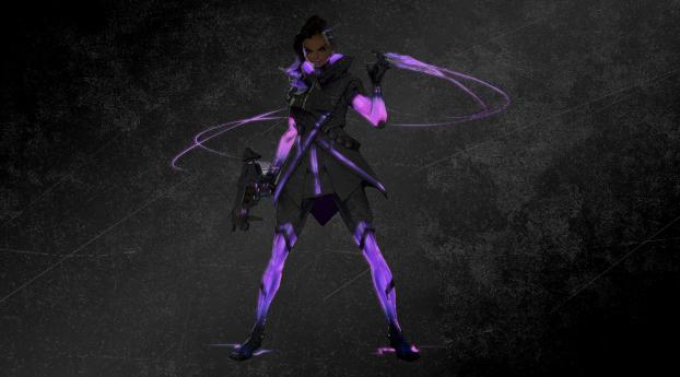 Sombra Overwatch Character Wallpaper 480x854 Resolution