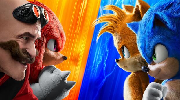 Sonic the Hedgehog 2 4k Movie Poster Wallpaper 2000x400 Resolution