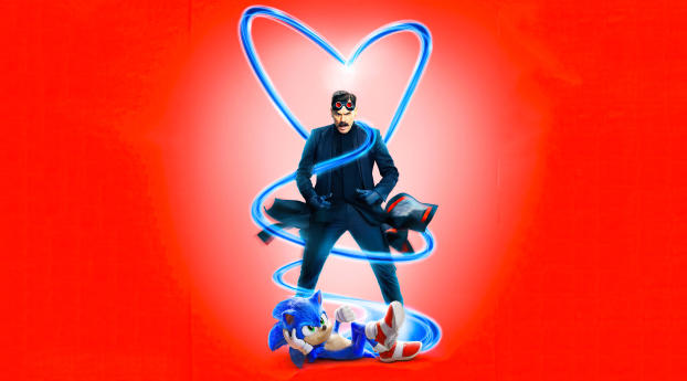 Sonic The Hedgehog 4k Movie Poster Wallpaper 1336x768 Resolution