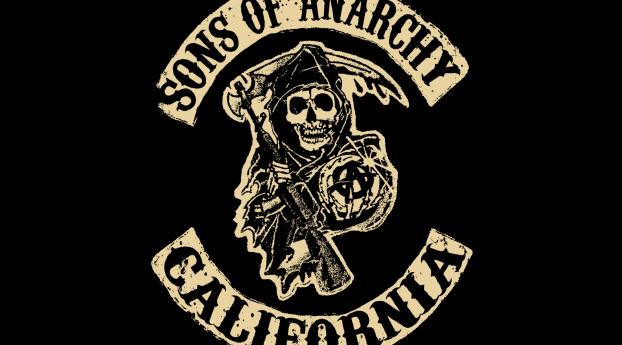 sons of anarchy, tv series, logo Wallpaper 3440x1441 Resolution