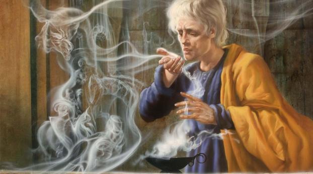 sorcerer, magician, ghost Wallpaper 480x484 Resolution