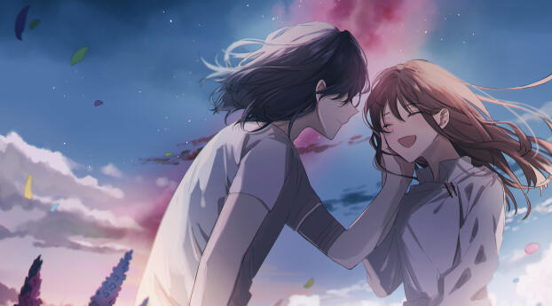 Souta Munakata & Suzume Iwato Friendship Wallpaper 1080x2520 Resolution