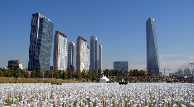 south korea, central park, songdo Wallpaper 2880x1800 Resolution