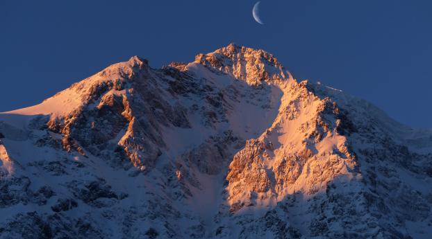 south tyrol, mountains, moon Wallpaper 1440x900 Resolution