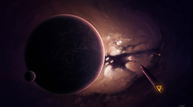 space, planet, dark Wallpaper
