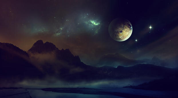 space, planet, light Wallpaper 640x1136 Resolution