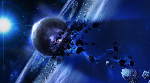 space, planets, asteroid Wallpaper