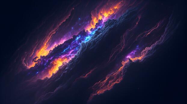 Space Storm HD Galaxy Wallpaper 480x960 Resolution