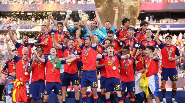 Spain FIFA World Cup Champions Wallpaper 1080x2160 Resolution