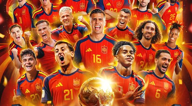 Spain World Cup Champion 2026 Wallpaper 7680x4320 Resolution
