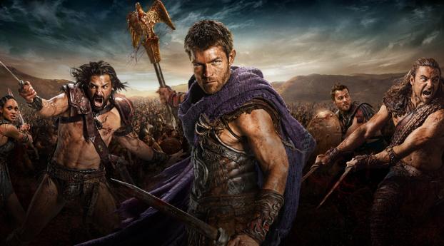 spartacus, war of the damned, liam mcintyre Wallpaper 2160x3840 Resolution