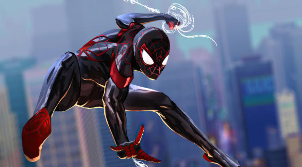 Spider-Man 2 Into The Spider-Verse Art Wallpaper 1080x1080 Resolution