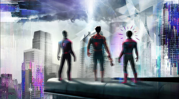 Spider-Man 4K Crossover Multiverse Wallpaper