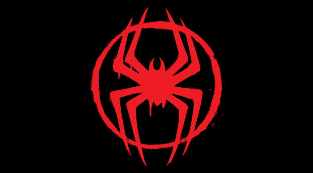 Spider-Man: Across The Spider-Verse HD Logo Wallpaper 480x854 Resolution