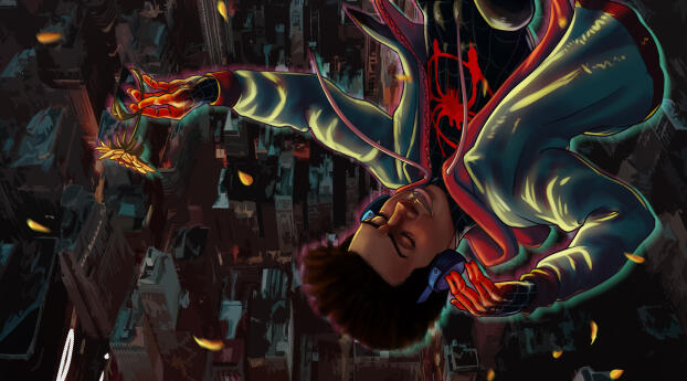 Spider-Man Into The Spider-Verse Cool Wallpaper 1080x2316 Resolution