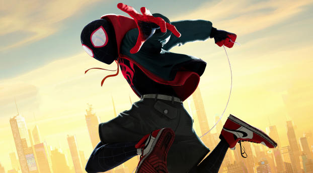 SpiderMan Into The Spider Verse Movie Official Poster Wallpaper 768x1024 Resolution