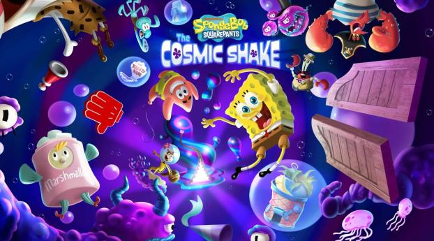 SpongeBob SquarePants The Cosmic Shake HD Wallpaper 840x1160 Resolution