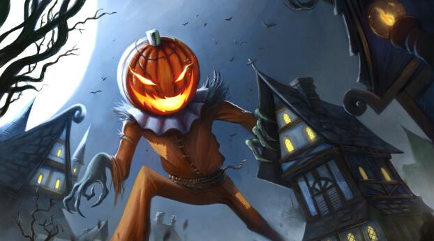Spooky Halloween 2022 Wallpaper 1024x576 Resolution