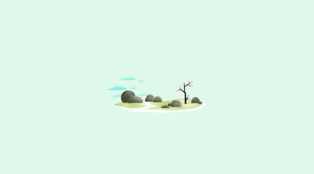 Spring Minimal Landscape 5K Wallpaper 1080x1920 Resolution