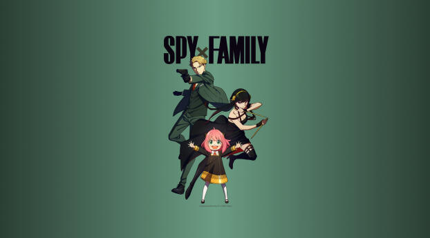 Spy x Family 4k Minimal Family Art Wallpaper