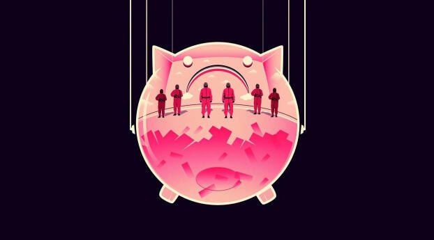 Squid Game Minimal Cool iPhone Wallpaper 1080x2160 Resolution