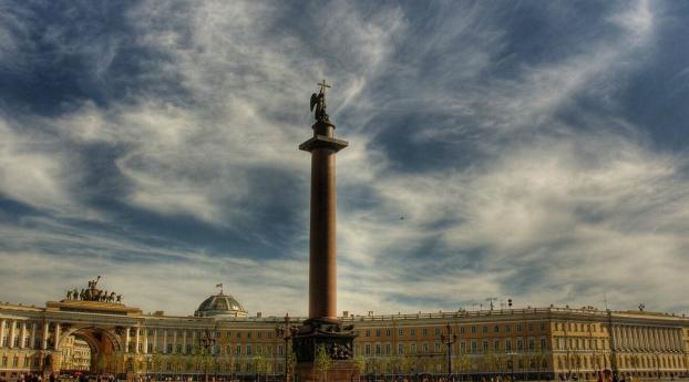 st petersburg, palace square, city Wallpaper 1360x768 Resolution