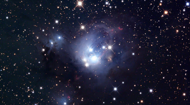 star cluster, ngc 7129, stars Wallpaper 2560x1024 Resolution