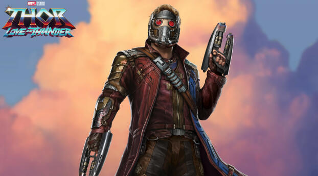 Star Lord Thor Love and Thunder HD Wallpaper 240x400 Resolution