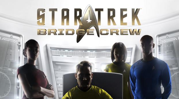 Star Trek Bridge Crew Game Poster Wallpaper 1080x2280 Resolution